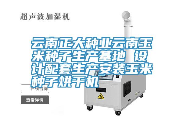 云南正大種業(yè)云南玉米種子生產(chǎn)基地 設(shè)計(jì)配套生產(chǎn)安裝玉米種子烘干機(jī)