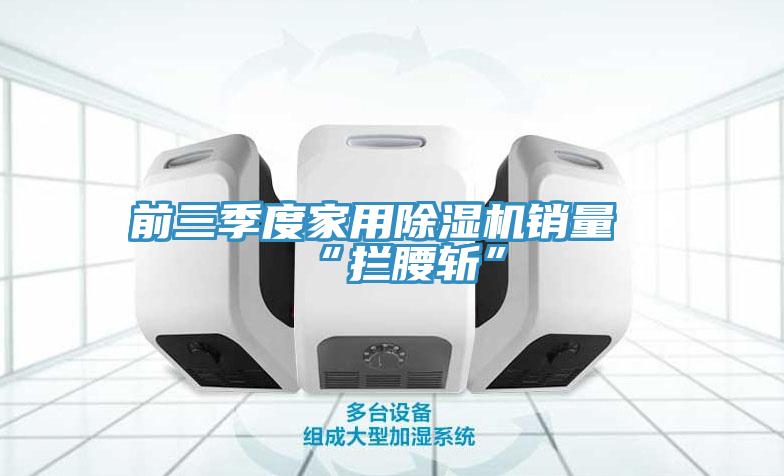 前三季度家用除濕機(jī)銷量“攔腰斬”