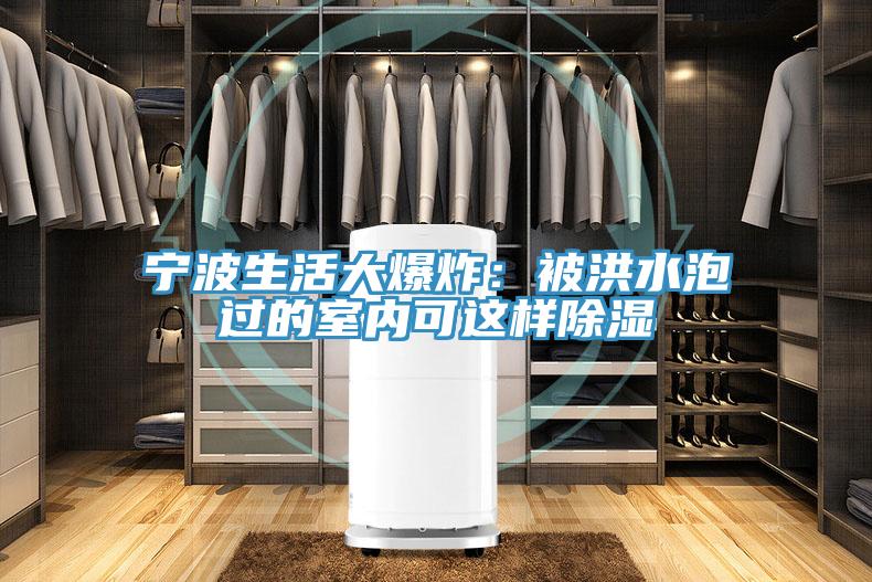 寧波生活大爆炸:被洪水泡過的室內可這樣除濕