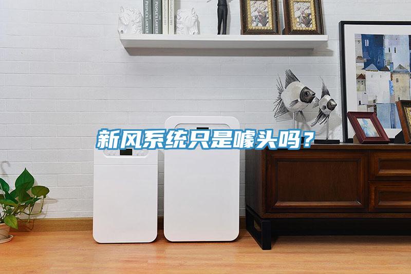 新風系統只是噱頭嗎?