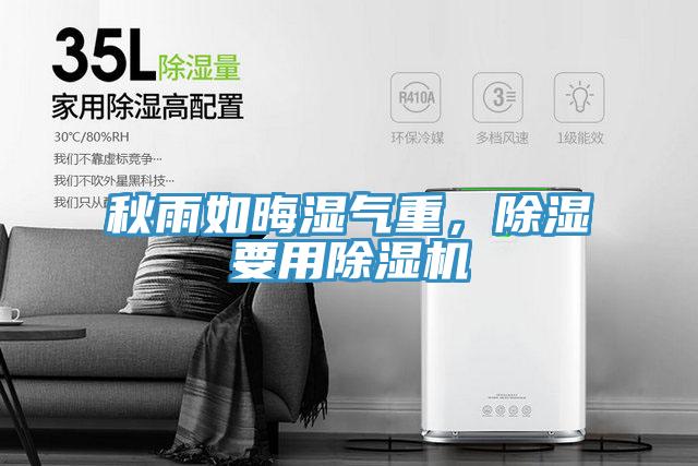 秋雨如晦濕氣重，除濕要用除濕機