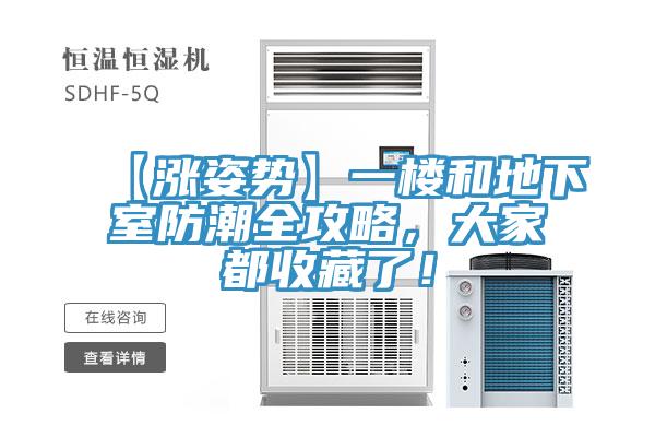 【漲姿勢】一樓和地下室防潮全攻略，大家都收藏了！