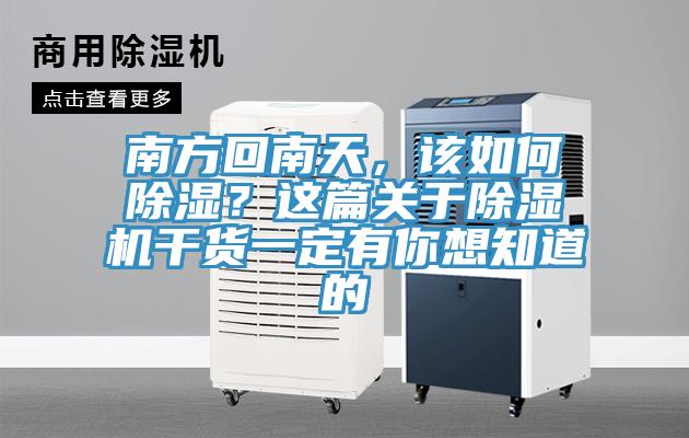南方回南天，該如何除濕？這篇關于除濕機干貨一定有你想知道的