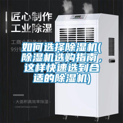 如何選擇除濕機(除濕機選購指南，這樣快速選到合適的除濕機)