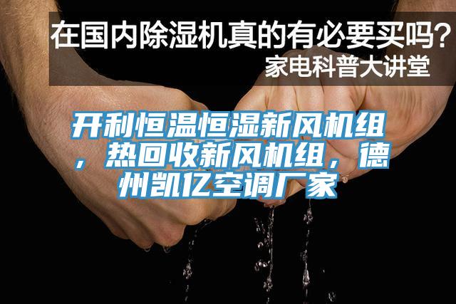 開利恒溫恒濕新風機組，熱回收新風機組，德州凱億空調廠家