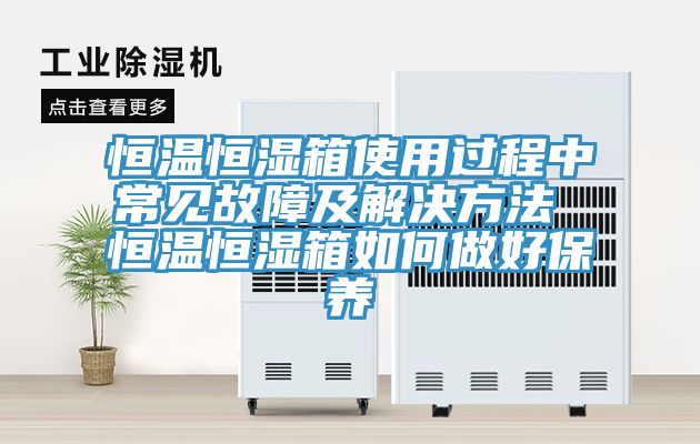 恒溫恒濕箱使用過程中常見故障及解決方法 恒溫恒濕箱如何做好保養