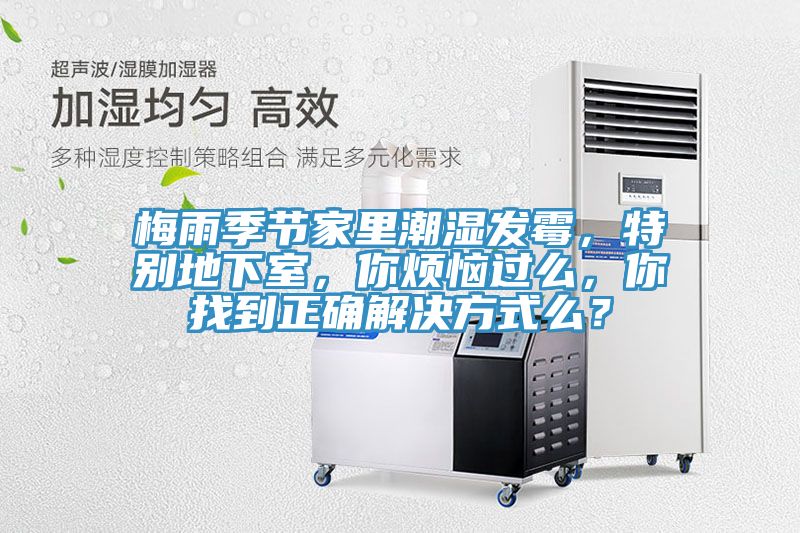 梅雨季節家里潮濕發霉，特別地下室，你煩惱過么，你找到正確解決方式么？