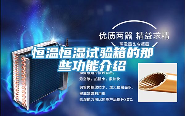 恒溫恒濕試驗箱的那些功能介紹