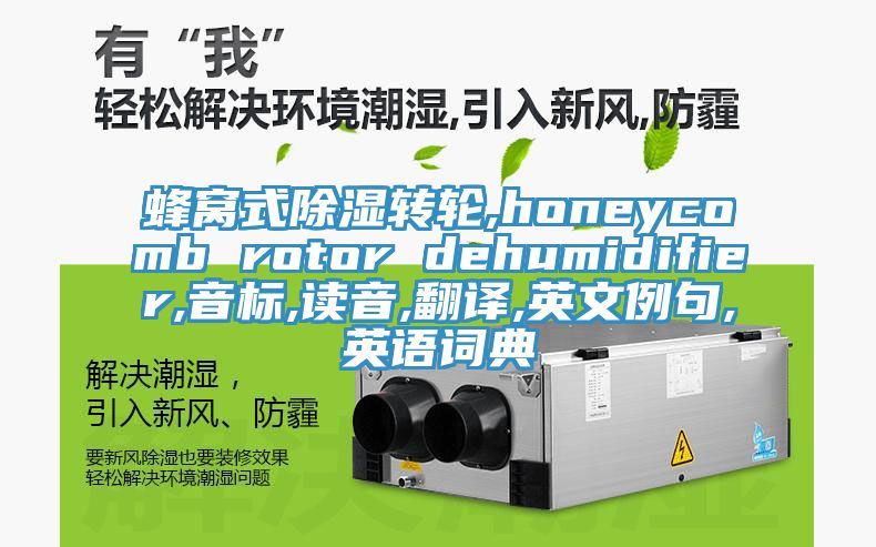 蜂窩式除濕轉輪,honeycomb rotor dehumidifier,音標,讀音,翻譯,英文例句,英語詞典