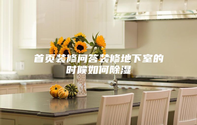 首頁(yè)裝修問(wèn)答裝修地下室的時(shí)候如何除濕